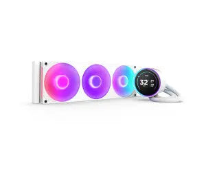 NZXT Kraken Elite RGB 360 Blanc : boucle refroidissement liquide blanche RGB avec 4 ventilateurs et écran numérique