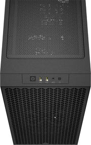 Tour Corsair 3000D Airflow Black avec côtés en mesh noir, panneau avant avec bouton power et ports USB