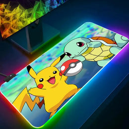 Tapis de Souris Gaming RGB Pokémon - Pikachu & carapuce