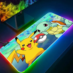 Tapis de Souris Gaming RGB Pokémon - Pikachu & carapuce
