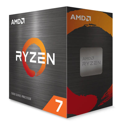 Boîtier AMD Ryzen 7 5800X3D AM4 8 cœurs design noir orange métallique