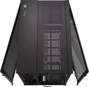 Corsair 2500X NOIR : panneau latéral mesh noir avec éclairage jaune subtil