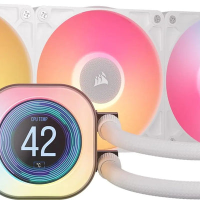 CORSAIR iCUE Link Titan 360 RX LCD - Blanc - Watercooling RGB