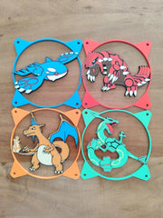 Grille ventilateur Pokémon 120mm/140mm Kyogre Garchomp Charizard Dragonite