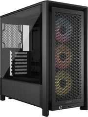 Boîtier PC Corsair Frame 4000D RS ARGB Noir avec panneau latéral transparent et éclairage RGB - Boîtier