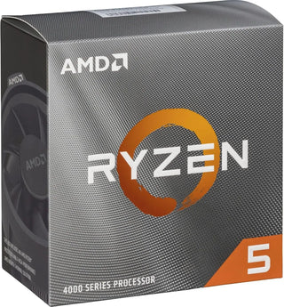 Processeur AMD Ryzen 5 4500 AM4 6 cœurs 12 threads dans boîte noire argent orange