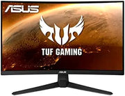 Moniteur incurvé ASUS TUF Gaming 24 pouces VA Full HD 165 Hz avec planète enflammée
