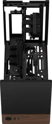 Fractal Design Terra Graphite : boîtier noir avec panneau avant bois et gestion câbles interne