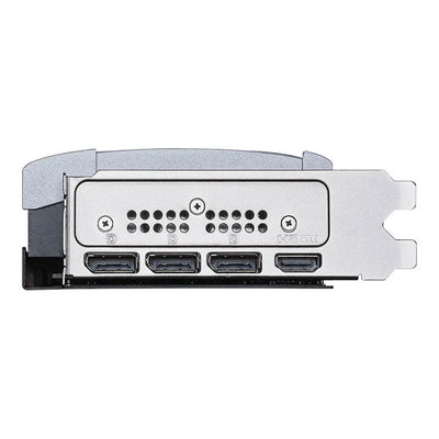 Carte graphique MSI GeForce RTX 5080 VENTUS 3X OC argentée avec ports HDMI et DisplayPort