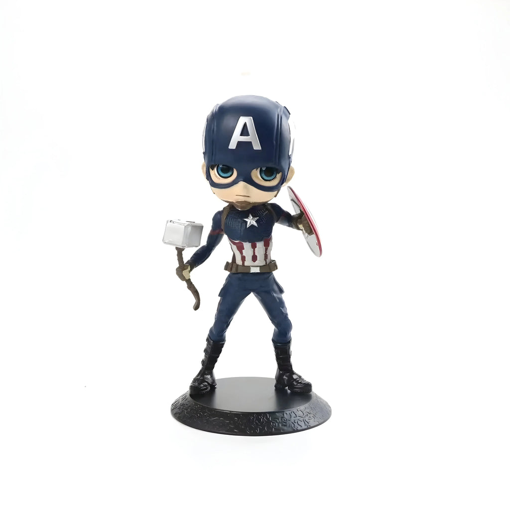 Figurine Marvel Chibi Captain America avec bouclier et marteau