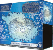 Coffret Dresseur d’Élite Pokémon Couronne Stellaire avec Roucarnage bleu et blanc