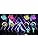 Motif répétitif de maillons métalliques violets et argentés Just Dance 2 Wii