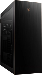 Boîtier PC MSI MPG SEKIRA 500G noir brossé, panneau latéral transparent, logo MSI