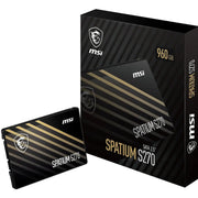 Disque SSD MSI SPATIUM S270 960 Go SATA 2.5 pouces noir et or rayé