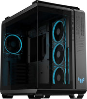 Boîtier PC noir ASUS TUF Gaming GT502 Horizon ARGB NOIR avec 3 ventilateurs bleus LED empilés