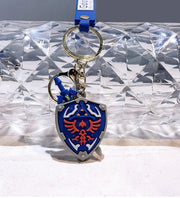Porte-clés Zelda Bouclier Minish Cap triforce bleu argent épée