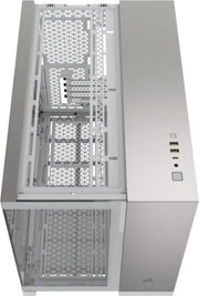 Boîtier PC Corsair 2500X Blanc/Argent mat à finition géométrique avec ports USB
