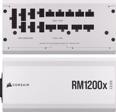 Alimentation Corsair RMx Shift 1200W blanc ATX, design minimaliste