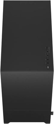 Boîtier PC Fractal Design Pop Mini Silent noir mat minimaliste, panneau IO vertical