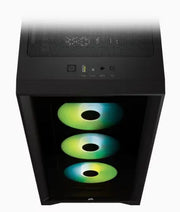 Boîtier PC Corsair iCUE 4000X RGB NOIR avec 3 ventilateurs RGB vert et bleu