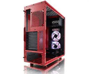 Boîtier PC Fractal Design Focus G Rouge, métallique rouge, intérieur noir, ventilateurs illuminés
