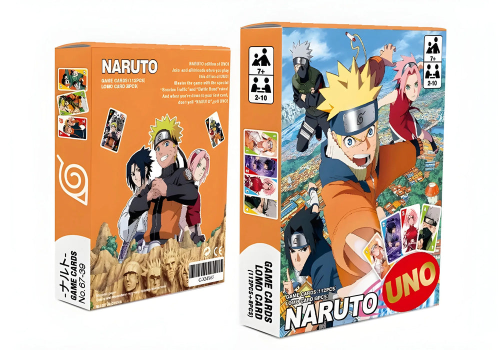 Boîte Uno Édition Spéciale Naruto emballage orange vibrant illustrations personnages