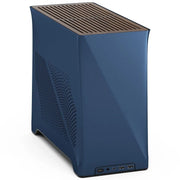 Fractal Design Era 2 Midnight Blue : boîtier PC bleu mat profond avec panneau supérieur bois texturé et ventilation latérale perforée