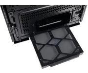 Plateau baie disque Corsair Obsidian 1000D motif hexagonal noir maillé