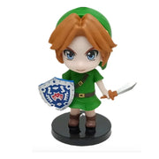 Figurine chibi Link Ocarina of Time tunique verte et bouclier hylien