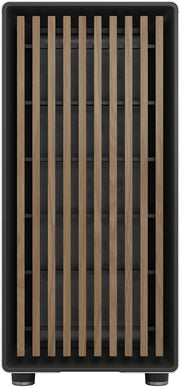 Haut-parleur à cadre noir et lattes en bois vertical, Fractal Design North Chalk White TG Clear