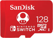 Carte Micro SD 128Go SanDisk rouge Nintendo Switch Mario Kart champignon blanc - Stockage