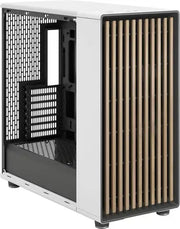 Fractal Design North XL Chalk White avec lattes bois verticales latérales