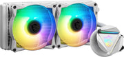 Radiateur AIO MSI MAG CORELIQUID 240R V2 blanc à double ventilateur RGB arc-en-ciel
