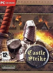 Couverture Castle Strike PC : chevalier argenté en armure ornée tenant bouclier titré