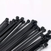 Kit attaches de câble Nylon Type T x100, noirs texturés à tête carrée