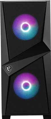 Boîtier PC gaming MSI MAG FORGE 100R NOIR avec ventilateurs RGB violet-bleu