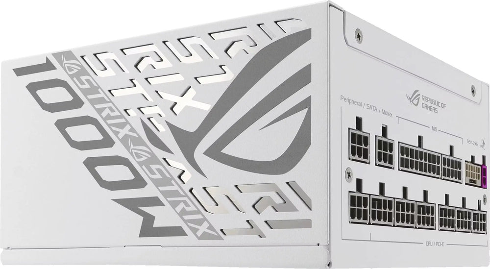 Alimentation ASUS ROG Strix 1000W Platinum blanc design angulaire