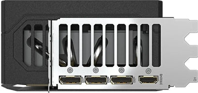 Carte graphique Gigabyte GeForce RTX 5080 AORUS MASTER argentée avec ports HDMI