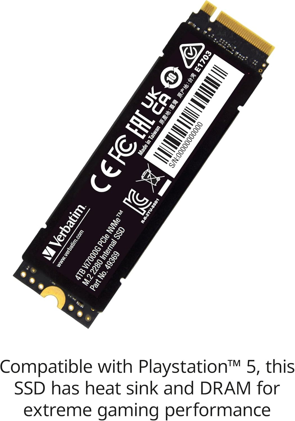 Disque SSD Verbatim Vi7000G 4To - NVMe M.2 Type 2280 image 3