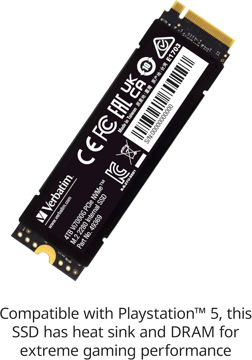 Disque SSD Verbatim Vi7000G 4To - NVMe M.2 Type 2280 image 3