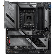 Carte mère ASRock X870E Taichi Lite AM5 design noir argent motifs engrenages