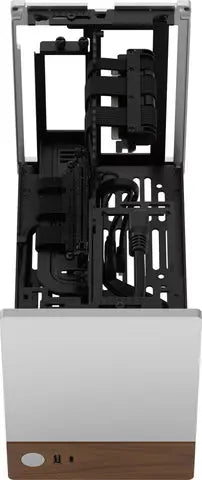 Fractal Design Terra Silver : boîtier PC en argent et finition bois avec composants internes noirs