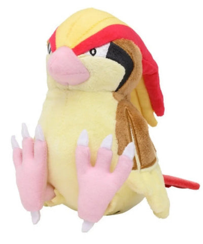 Peluche Pokémon Roucarnage jaune rouge 15 cm coton doux dos