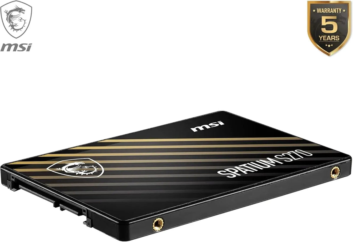 Disque SSD MSI SPATIUM S270 SATA 2.5 pouces 240 Go noir et or rayé