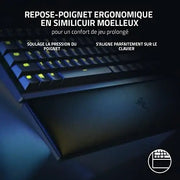 Repose-poignets ergonomique noir Razer Huntsman V2 TKL silicone doux