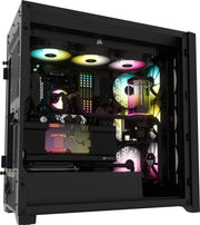 Boîtier Corsair iCue 5000X RGB Noir avec panneau latéral transparent et RGB interne