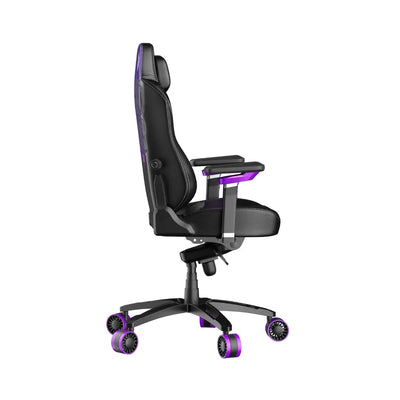 Fauteuil gaming 1stPlayer Fast noir et violet avec accents violets et roues