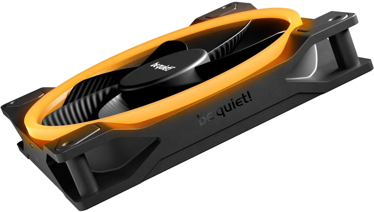 Ventilateur be quiet! Light Wings RGB 140mm noir, cadre angulaire orange/noir