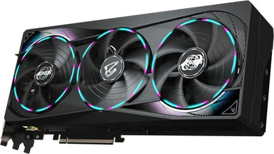 Carte graphique Gigabyte GeForce RTX 5070 AORUS MASTER noire à triple ventilateur avec éclairage RGB