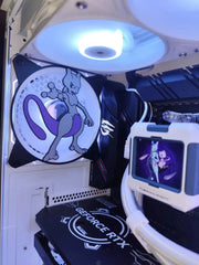 Grille ventilateur Pokémon Mewtwo 120mm/140mm blanc violet noir